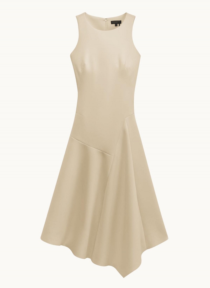 Donna Karan Asymmetrical Midi Vestito Bianche | Italia_DK89761